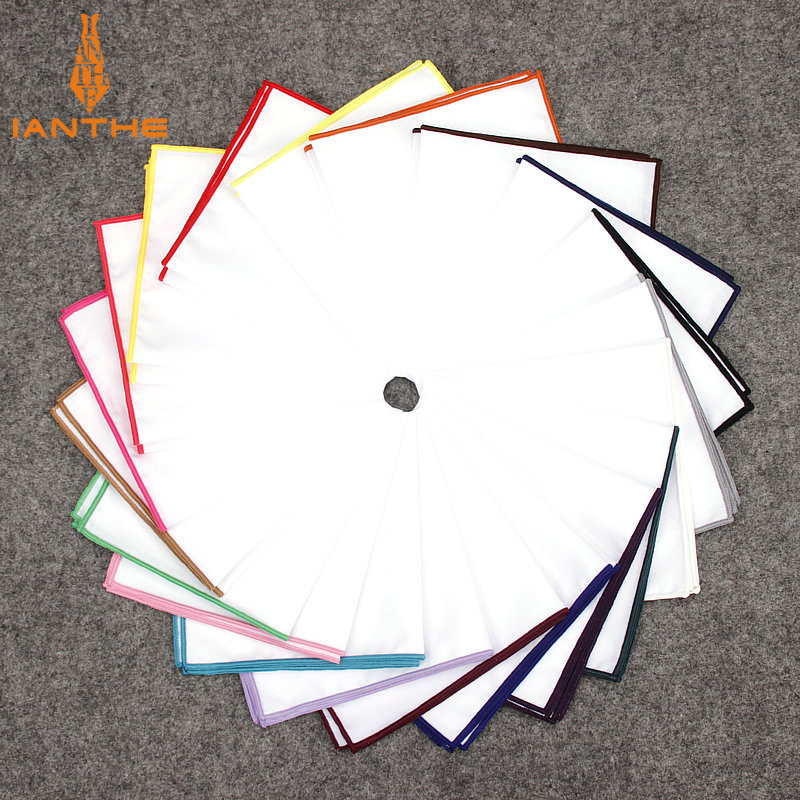 Men'S Grooming Room - 2018 Fashion Mens Cotton White Handkerchief