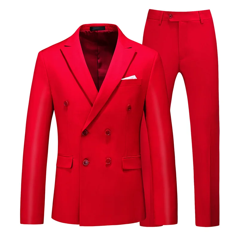 Men'S Grooming Room - (Jacket+Pants) 2025 Formal Classic Double Breasted