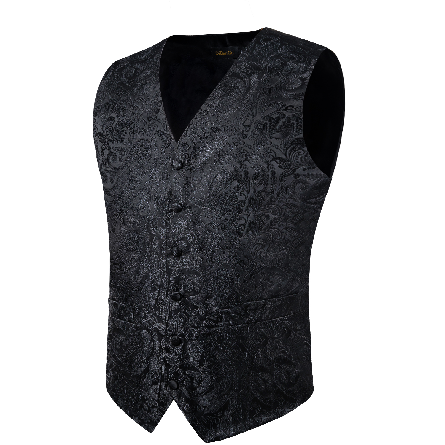 Suit Vest for Men Black Solid  - Men'S Grooming Room recension och pris