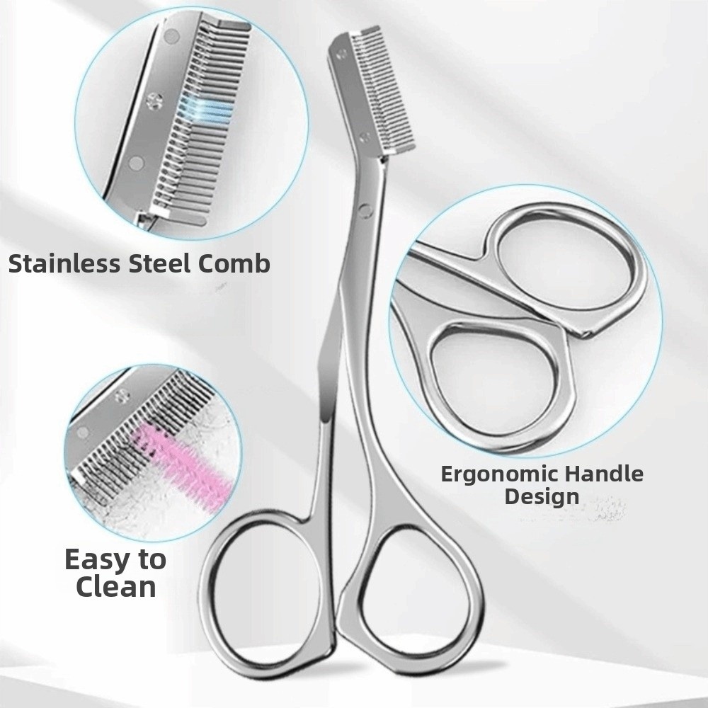 Stainless Steel Eyebrow Scisso - Men'S Grooming Makeup recension och pris