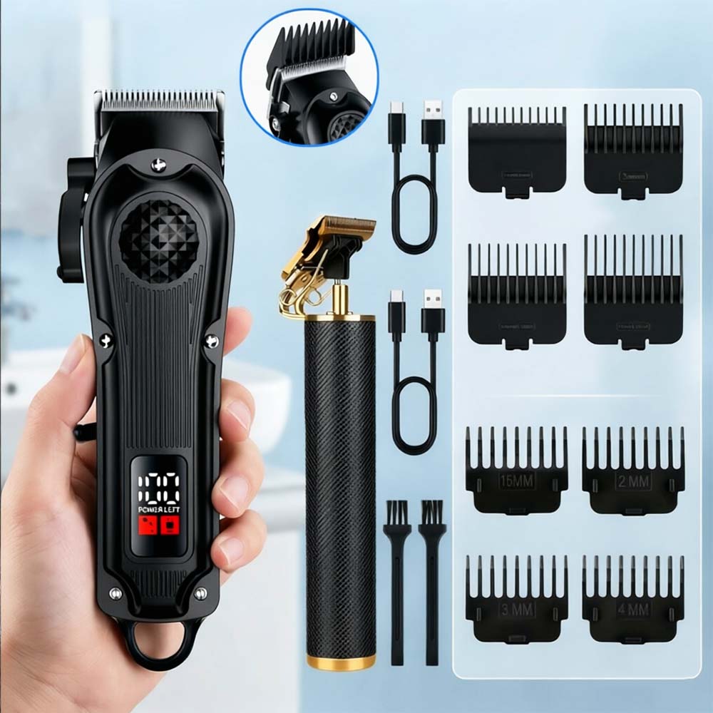 Professional Hair Clippers wit - Men'S Grooming Blade recension och pris