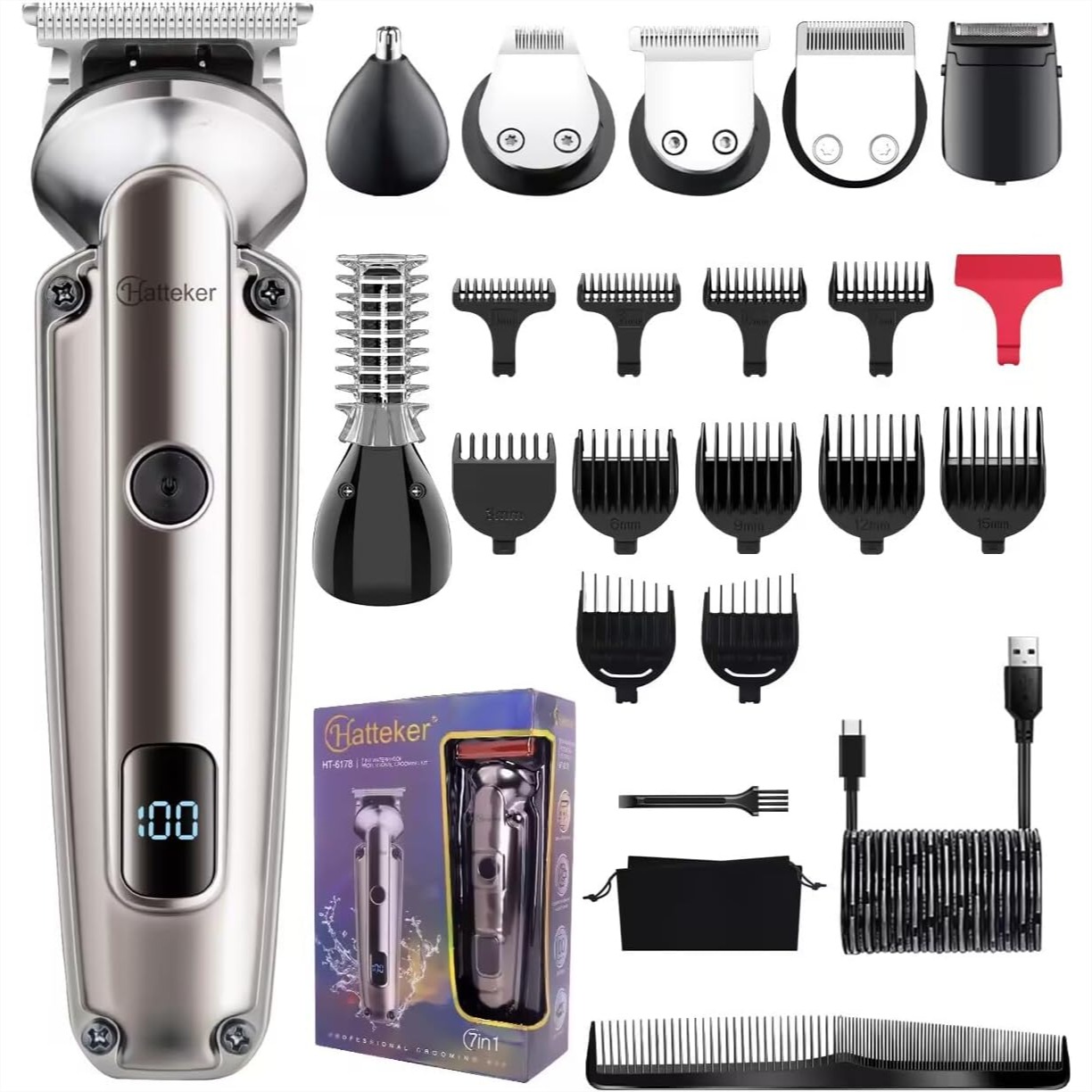 7-in-1 Beard Trimmer for Men,  - Men Grooming Full Body recension och pris