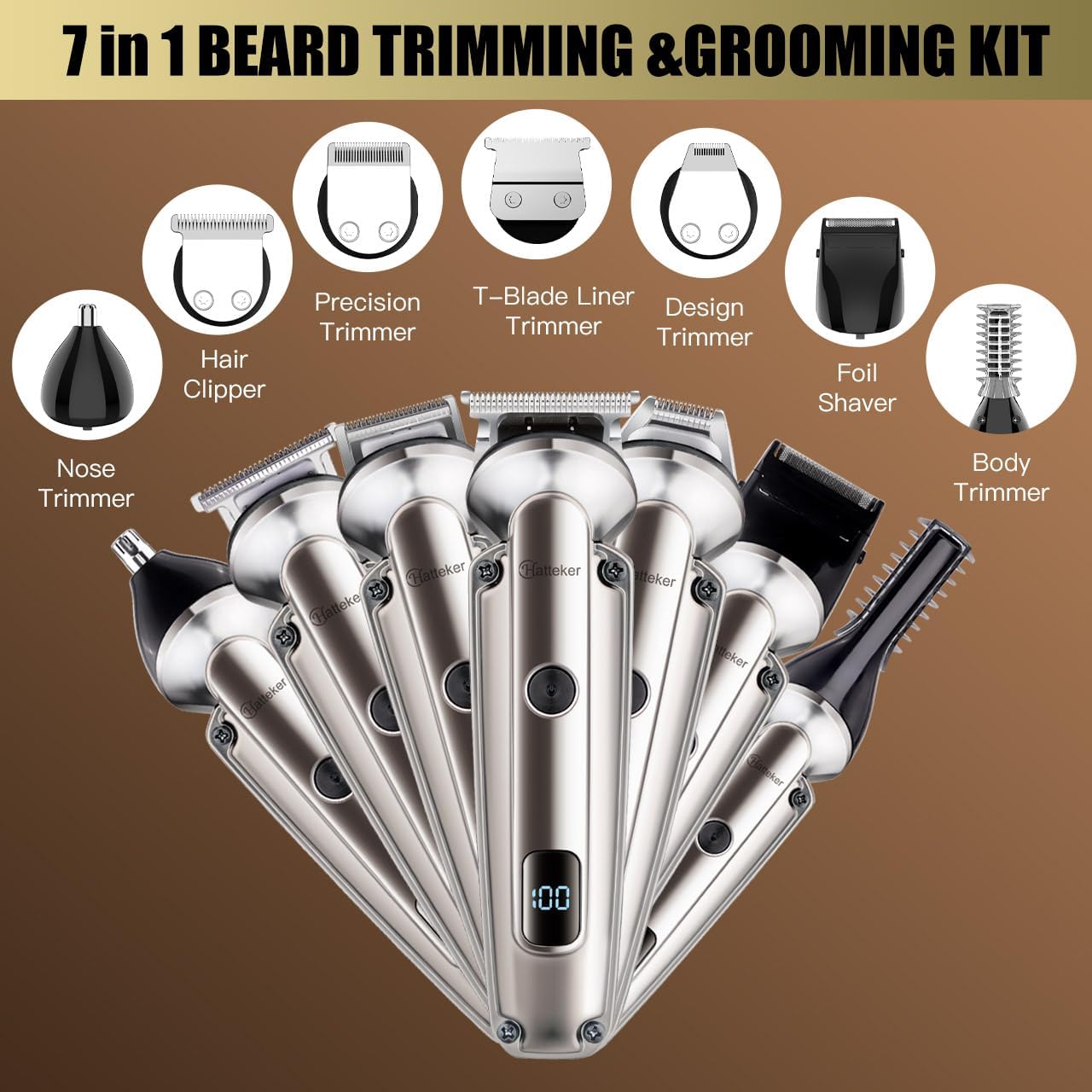 7-in-1 Beard Trimmer for Men,  - Men Grooming Full Body recension och pris