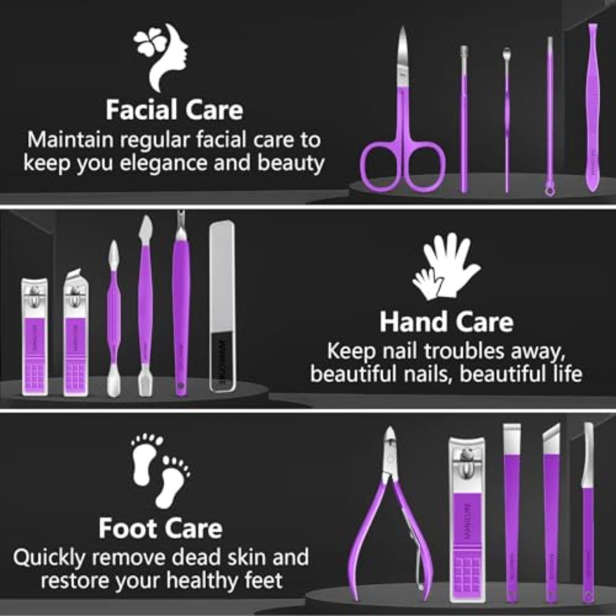 Manicure Set 16Pcs Professiona - Men'S Grooming Fingernails recension och pris