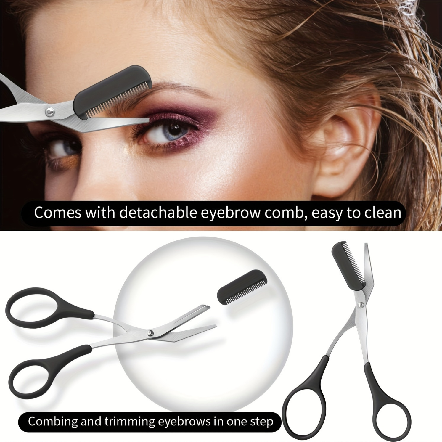 3 Pcs Stainless Steel Eyebrow  - Men'S Grooming Makeup recension och pris