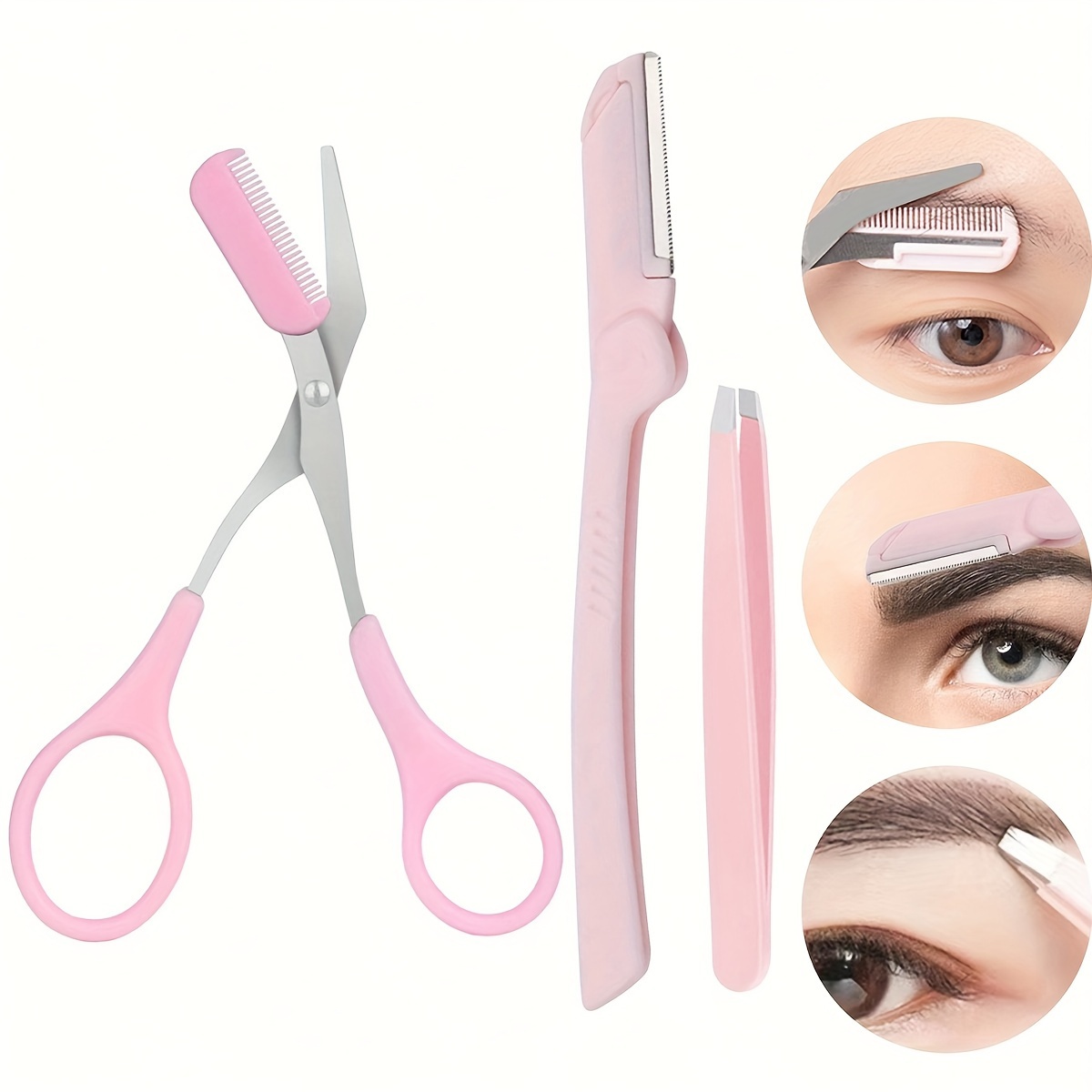 3 Pcs Stainless Steel Eyebrow  - Men'S Grooming Makeup recension och pris