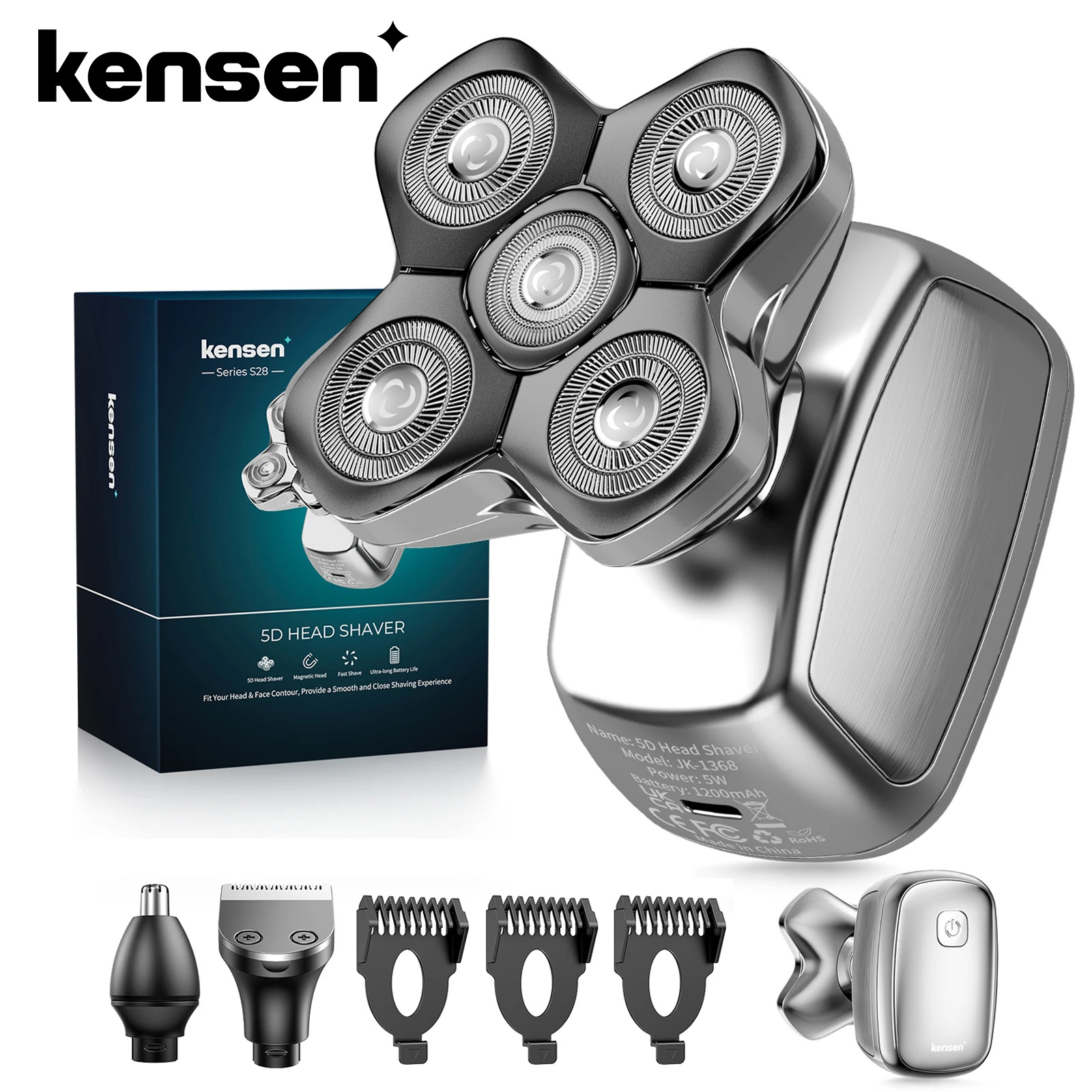 Kensen S28 Head Shaver for Men - Men'S Grooming Hair And Body Wash recension och pris
