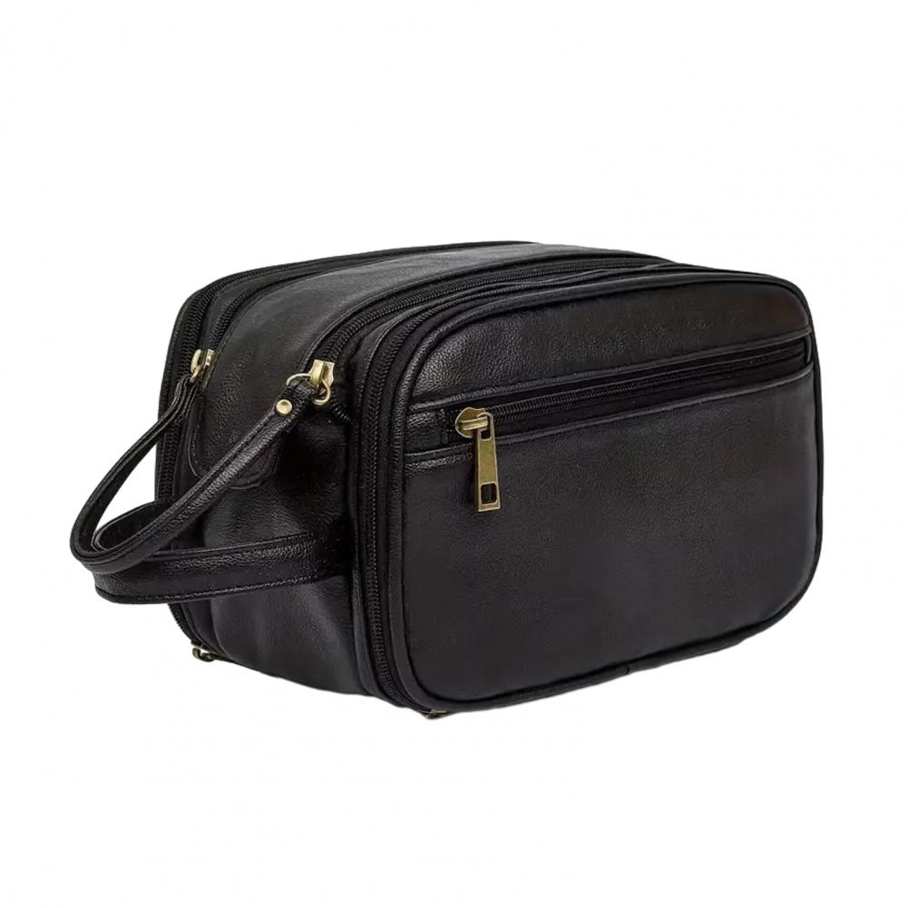 Travel Makeup Bag Faux Leather - Men'S Grooming Makeup recension och pris