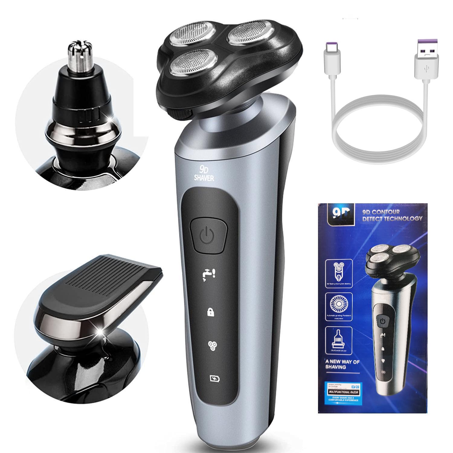 New Man Electric Razor USB Rec - Men Grooming Full Body recension och pris