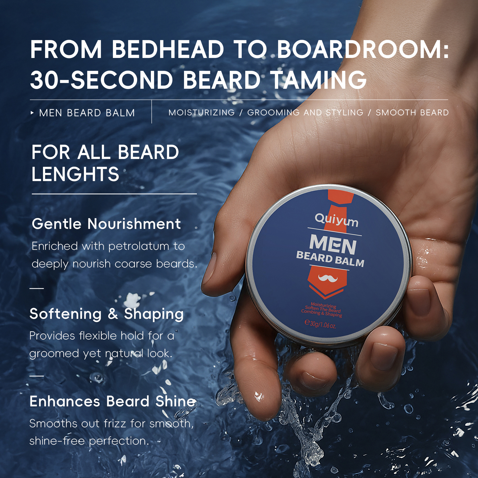 QUIYUM 4Pcs Men Beard & Facial - Men'S Grooming Room recension och pris