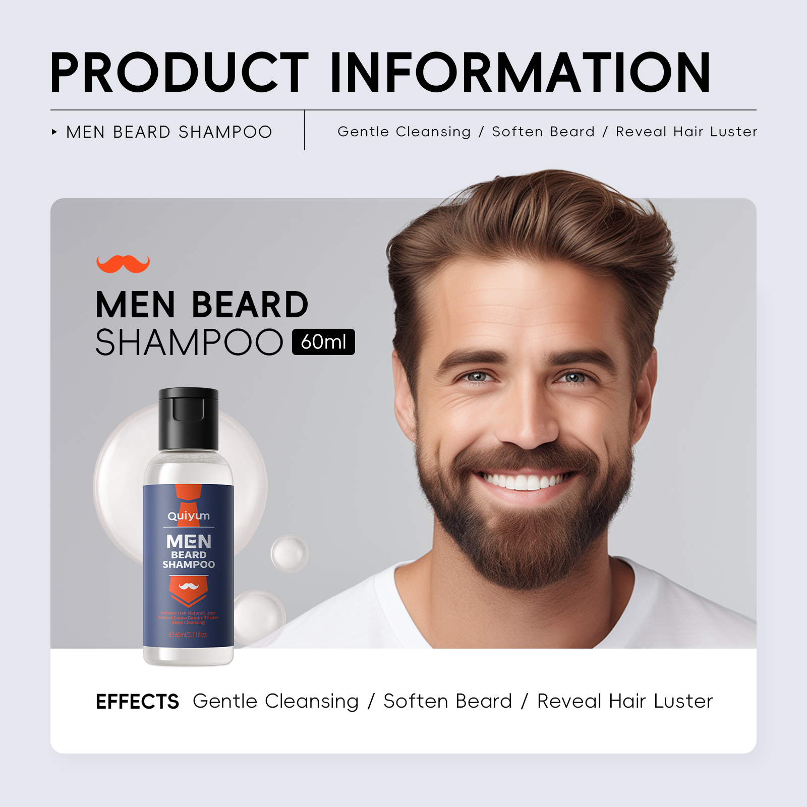 QUIYUM 4Pcs Men Beard & Facial - Men'S Grooming Room recension och pris