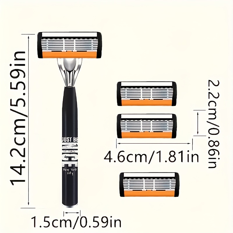 Men Stainless Steel Razor Shar - Men'S Grooming Blade recension och pris