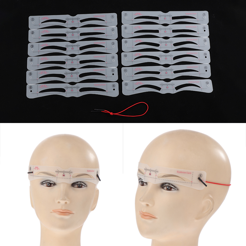12Pcs Eyebrow Stencil Set Reus - Men'S Grooming Makeup recension och pris
