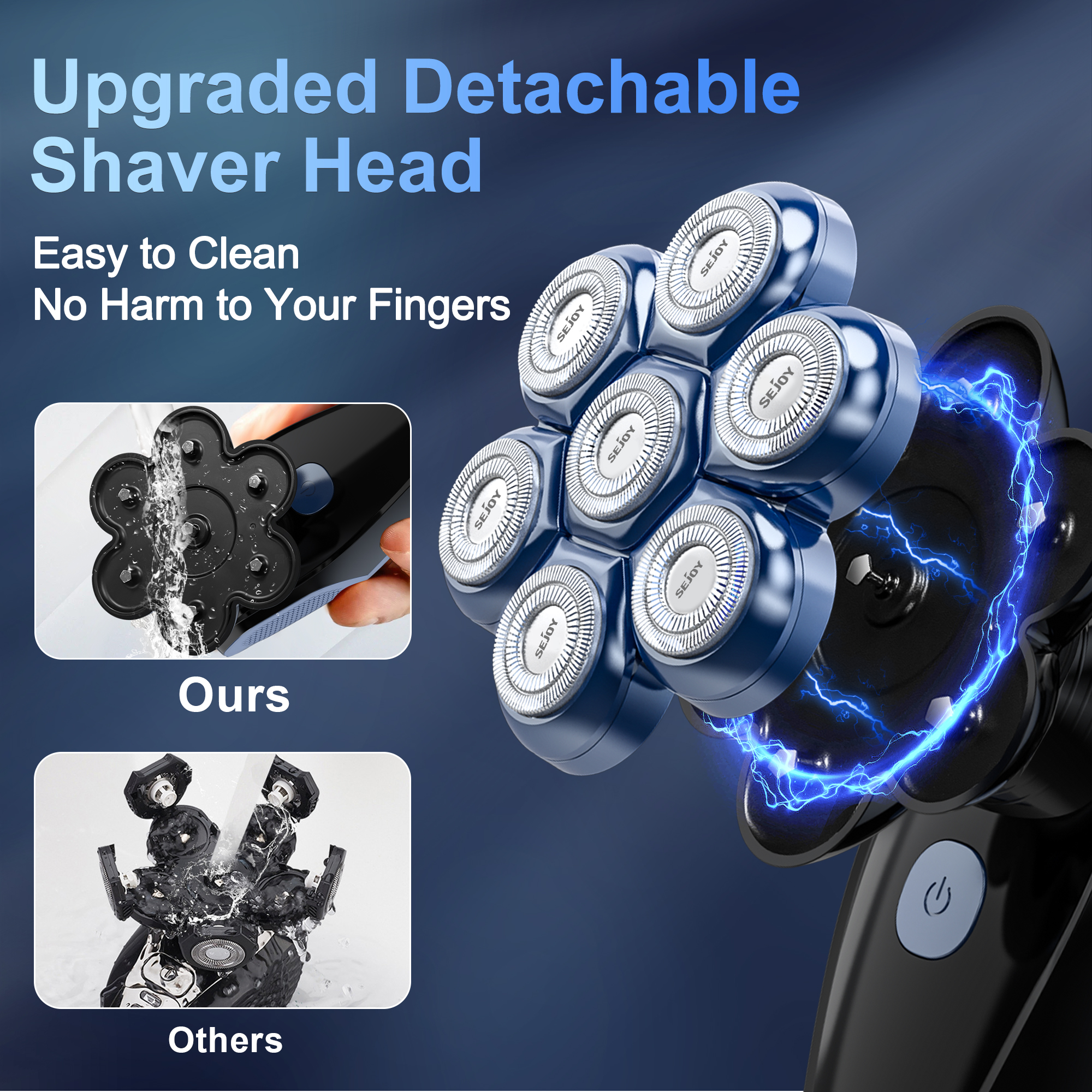 Sejoy 6-in-1 7D Head Shavers f - Men Grooming Full Body recension och pris