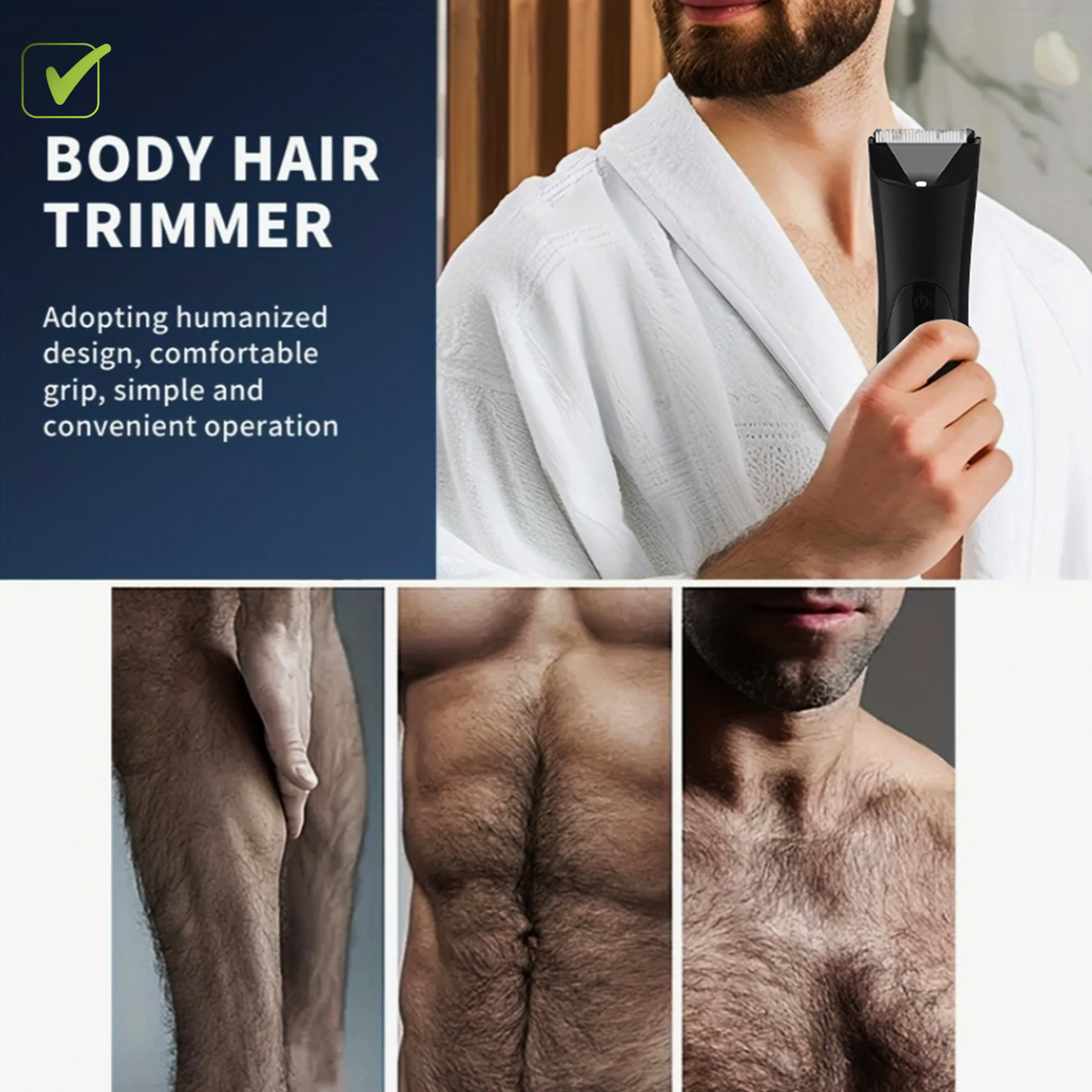 Man Beard Razor,Electric Body  - Men'S Grooming Hair And Body Wash recension och pris
