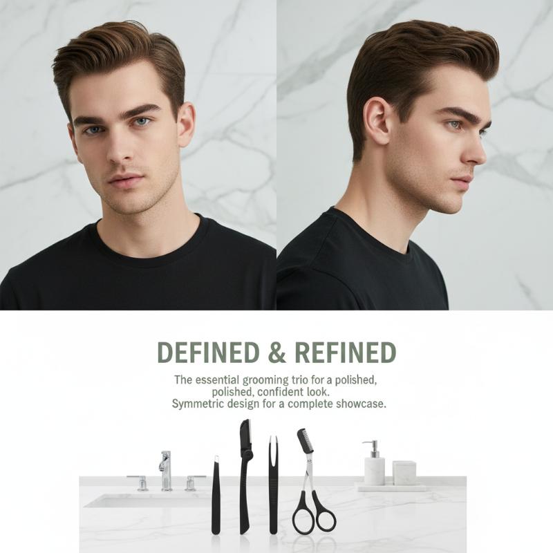 Stainless Steel Eyebrow Groomi - Men'S Grooming Makeup recension och pris