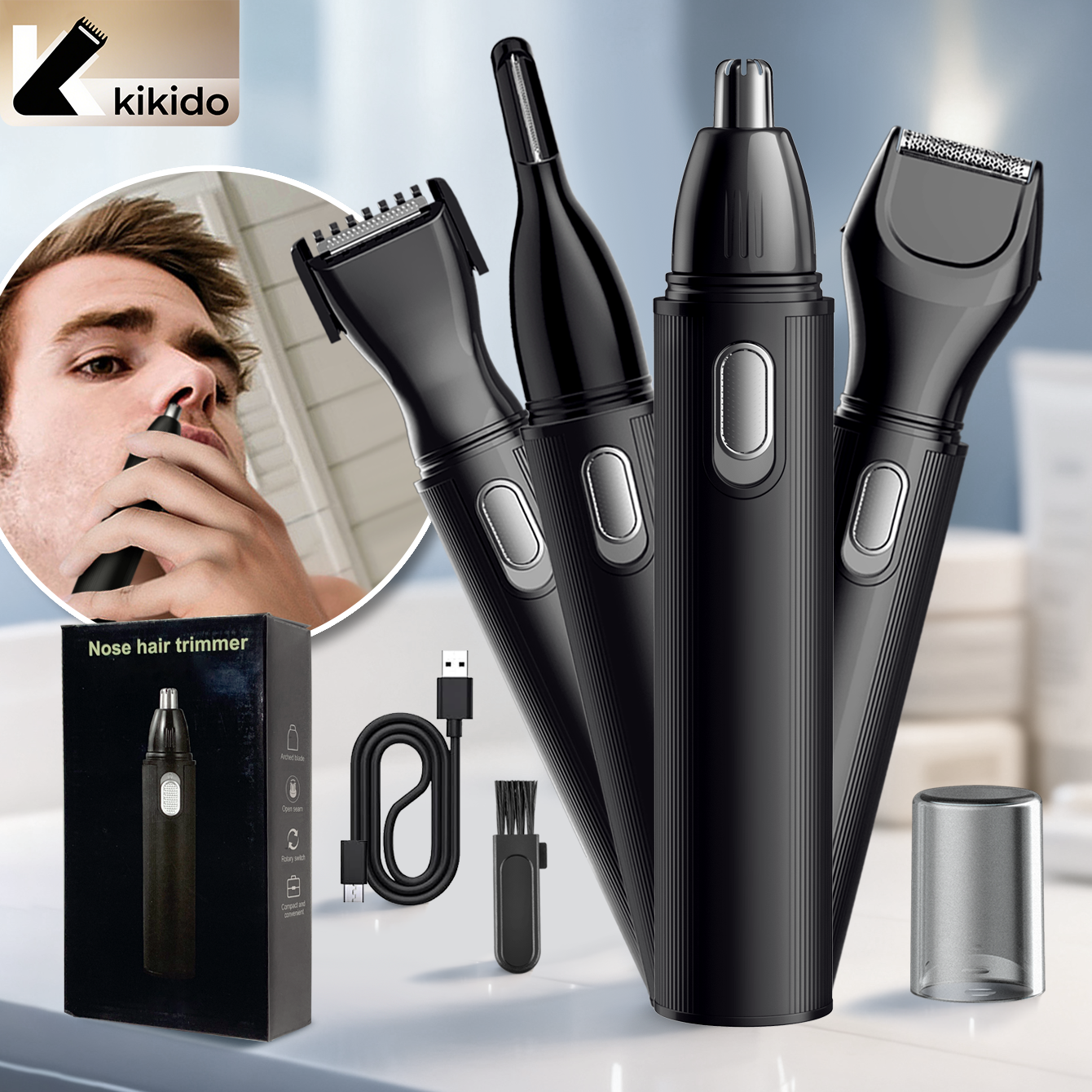KIKIDO 4 in 1 Nose Hair Trimme - Men'S Grooming Room recension och pris