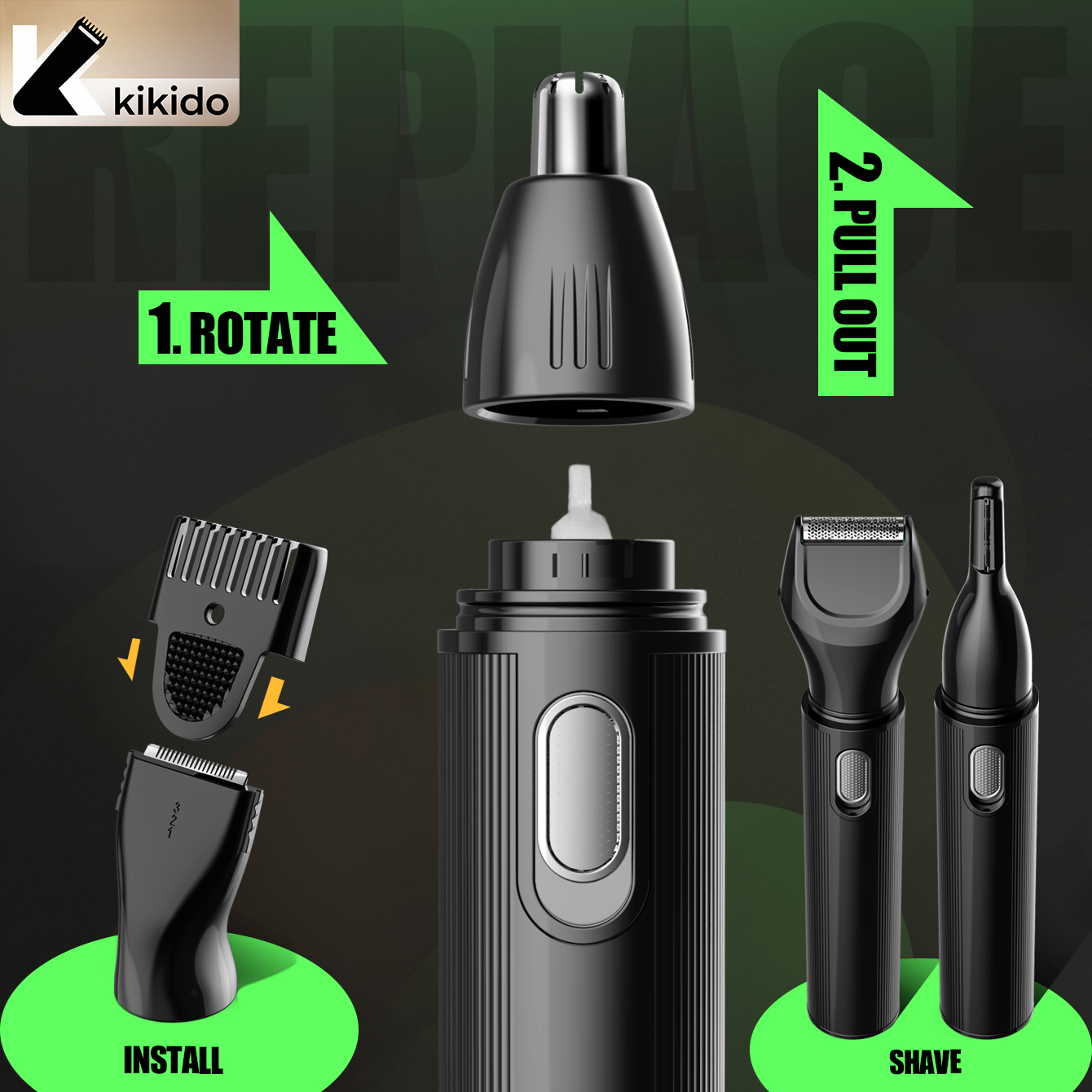 KIKIDO 4 in 1 Nose Hair Trimme - Men'S Grooming Room recension och pris