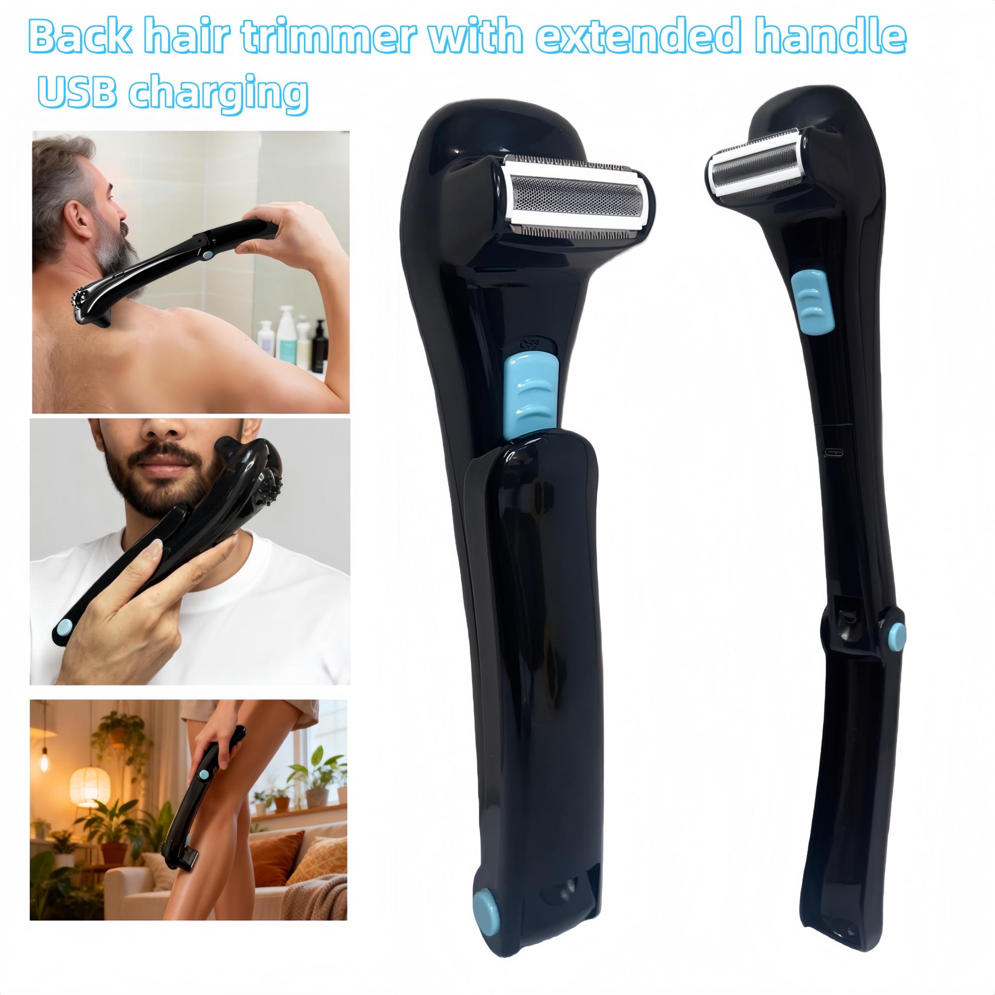 Rechargeable Electric Back Sha - Men'S Grooming Hair And Body Wash recension och pris