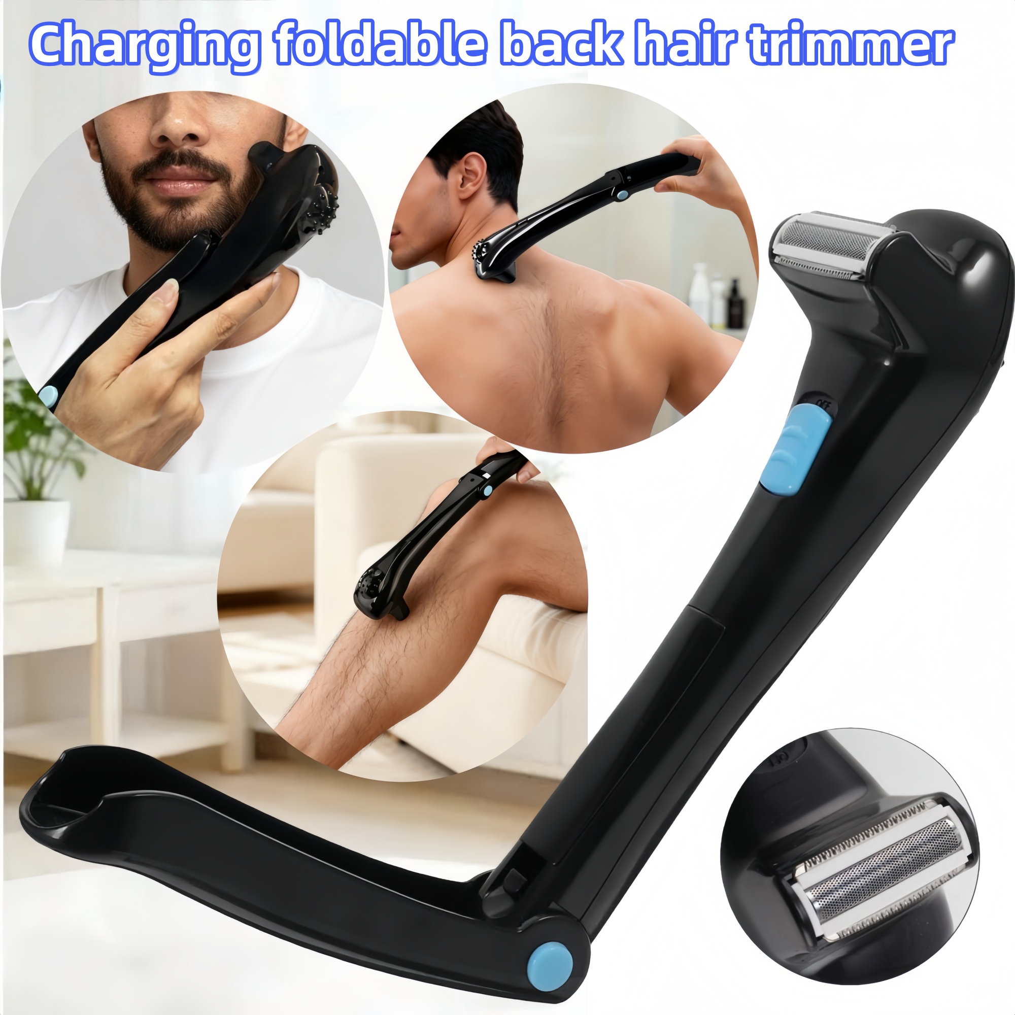 Rechargeable Electric Back Sha - Men'S Grooming Hair And Body Wash recension och pris
