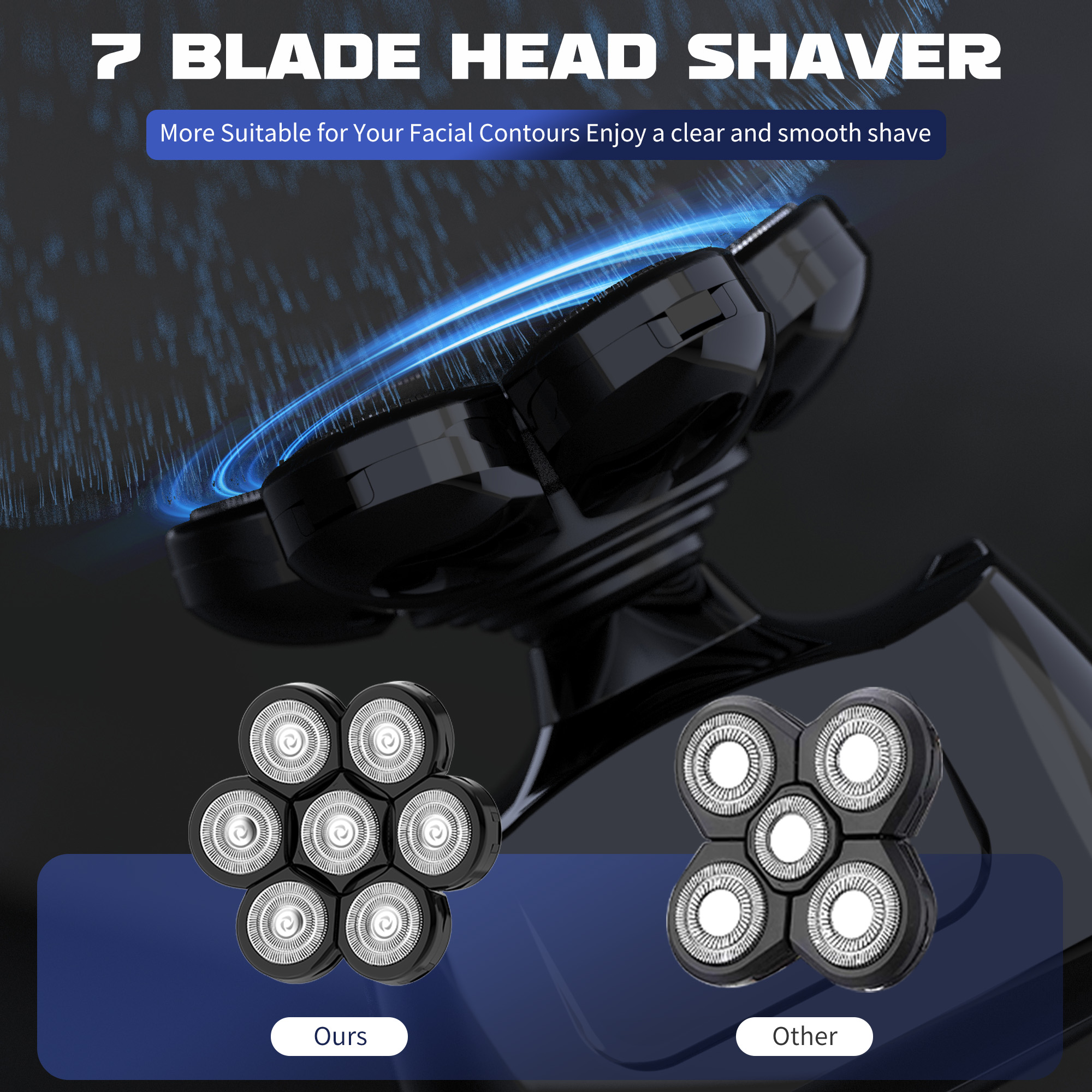 SEJOY Multifunctional 7D Head  - Men'S Grooming Blade recension och pris